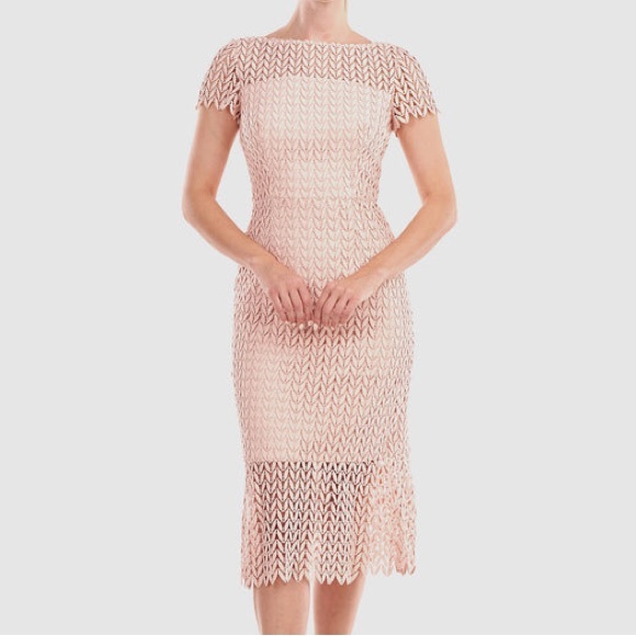 slim fit performance dress shirt Blush/Cream Lightweight Rib Fit And Flare Midi Dress – PinkBlush main image 0